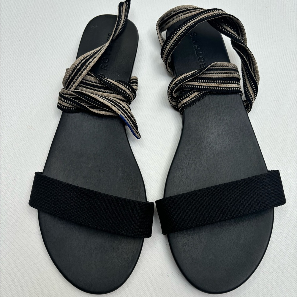 Rothy’s Wrap Sandals in Cosmos - Strappy Lace Up Flats